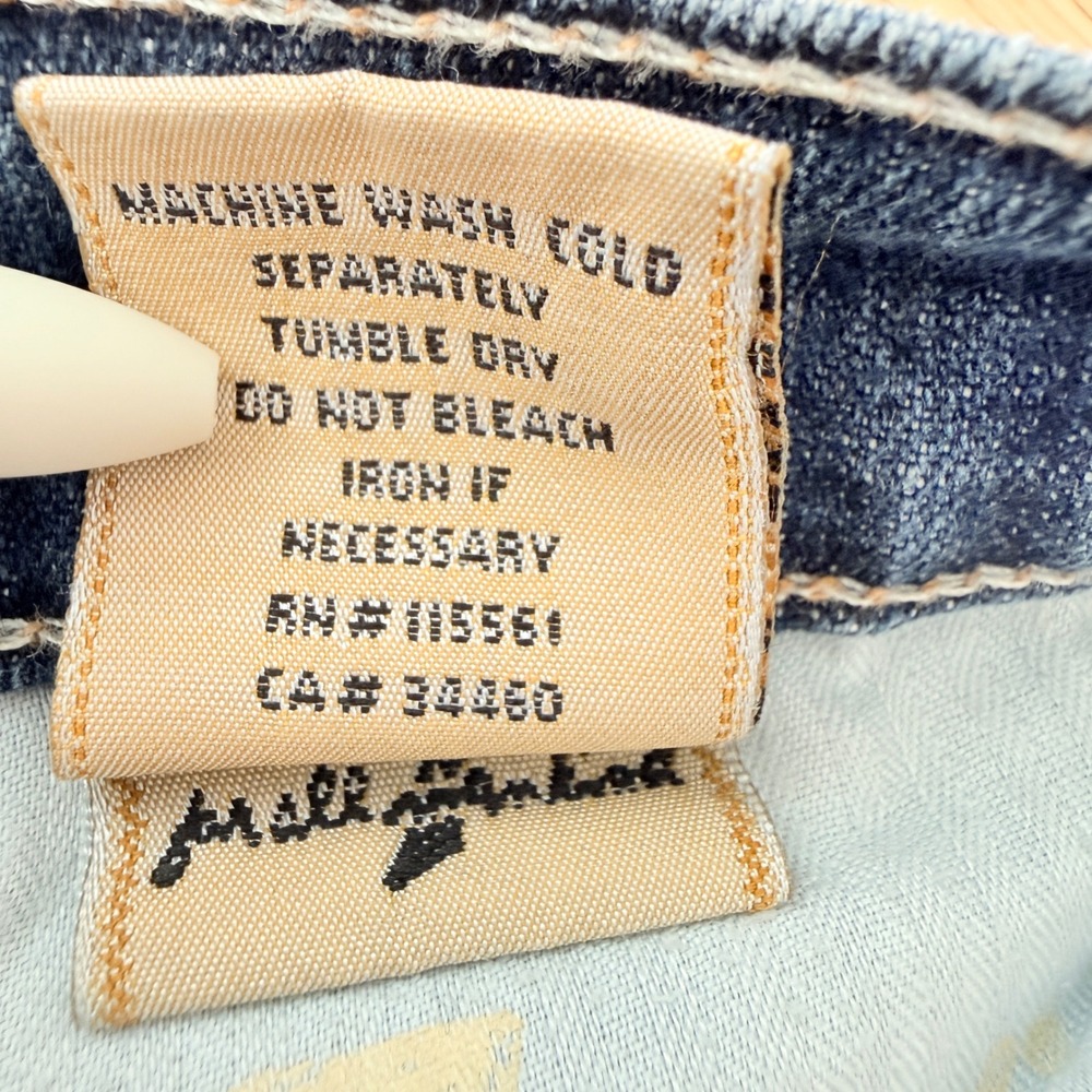 7 For All Mankind Dojo Light Wash Blue Flare Jeans - Picture 7 of 11